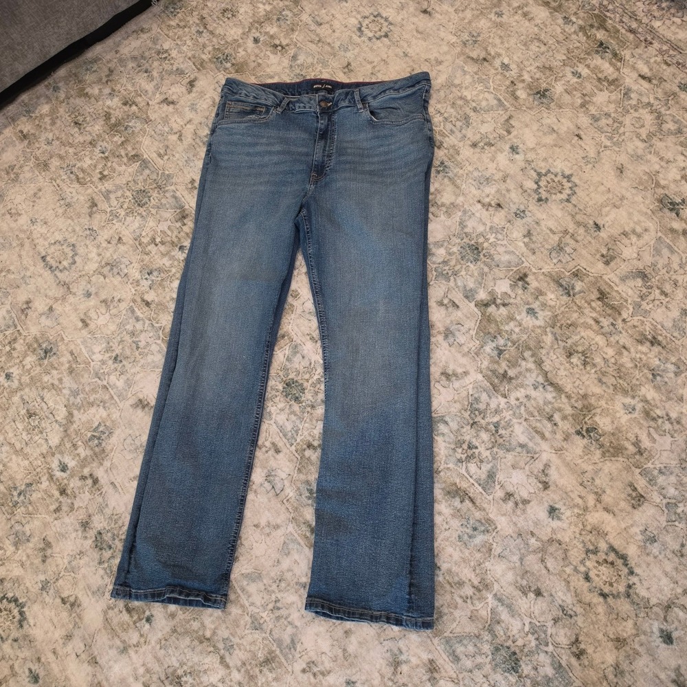 Nautica Jeans Co Womens Size 16 Medium Wash Straight Leg Denim Blue Pants - Picture 5 of 7